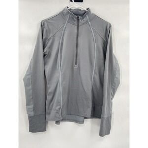 ATHLETA Women's Quarter Zip Athletic Top Gray Sweater Size Medium